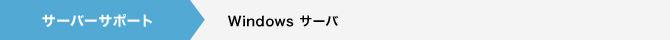 サーバーサポート Windows サーバ